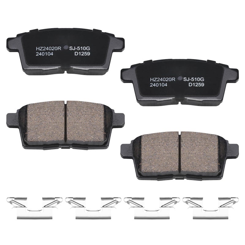 وسادات فرامل سيراميك خلفية من HECHENQICHE مع أجهزة لـ 2007-2010 Ford Edge وLincoln MKX و2007-2015 Mazda CX-7 وCX-9 - Image 1